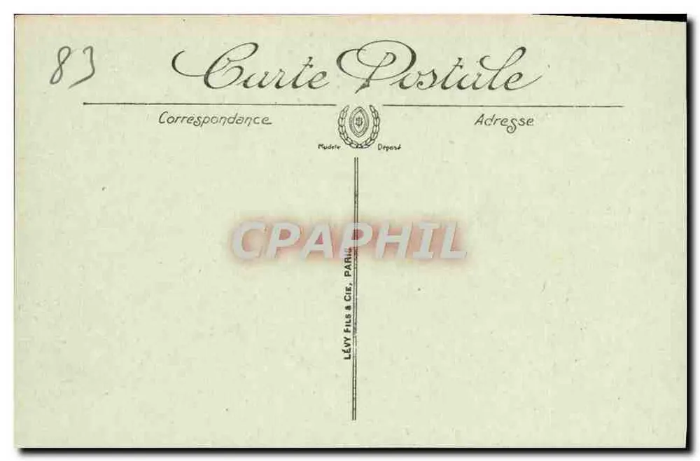 Toulon — A Postagem — LL. — Editor Lévy Fils & Cie, Paris - Verso