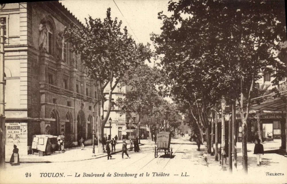 Toulon — Der Boulevard de Strasbourg und das Theater — LL. - Vorderseite