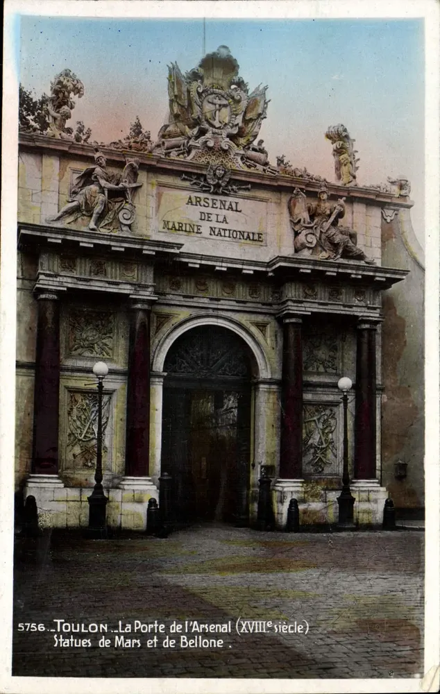 Toulon — Die Tür des Arsenal (18. Jahrhundert) — Edition « La Cigogne » - Vorderseite