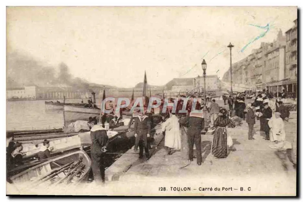Toulon — Platz am Hafen — B. C. n°128 - Vorderseite