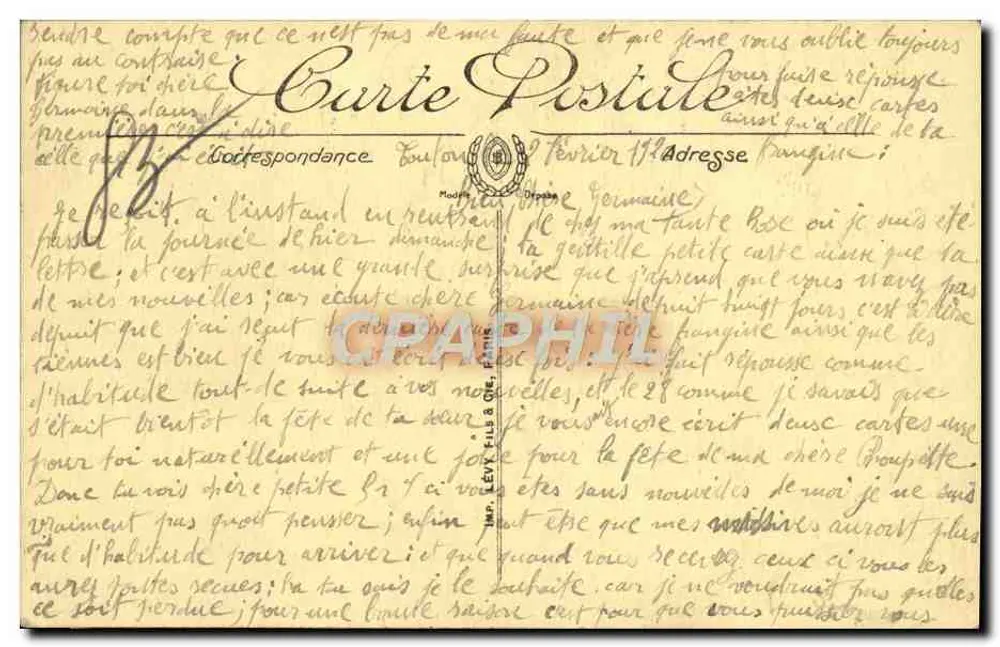 Marin — Souvenir de Toulon — LL - Rückseite