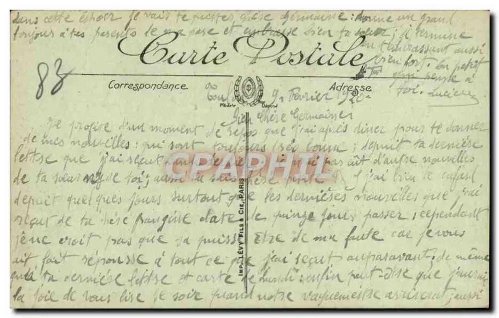 Ein Gruß aus Toulon — Verlag impr. E. Vétils, Cie, Paris - Rückseite