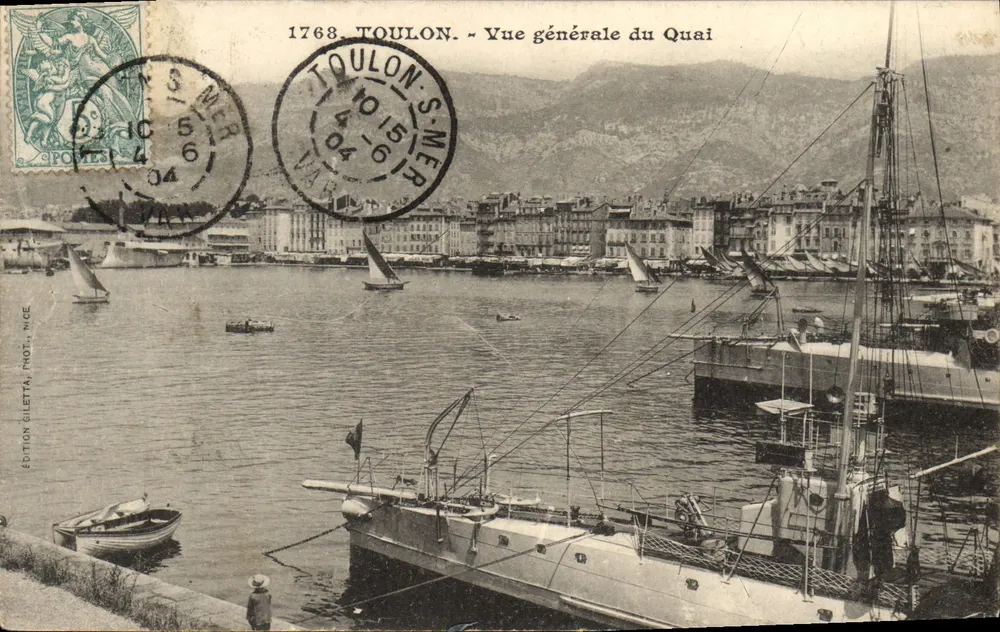 Toulon — Allgemeiner Blick auf den Kai — Edition Giletta, Nice, Nr. 1768 - Vorderseite