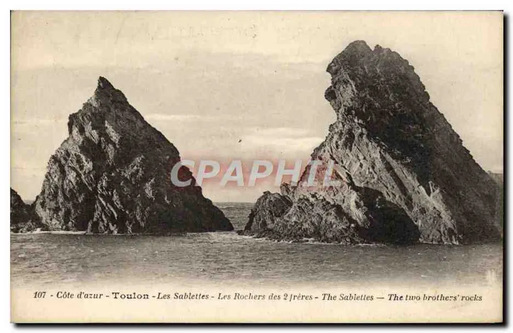 Les Sablettes - Die Felsen der Zwillingsbrüder - Toulon - Côte d'Azur - n°107 - Vorderseite