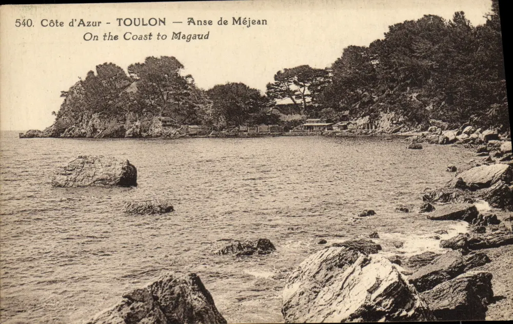 Côte d'Azur - TOULON — Anse de Méjean — Editor não identificado, número de série 540 - Frente