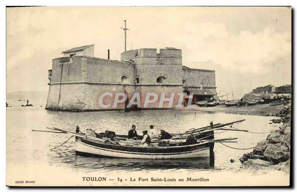 Toulon — 34 — Fort Saint-Louis am Mourillon — Cliché Giraud - Vorderseite