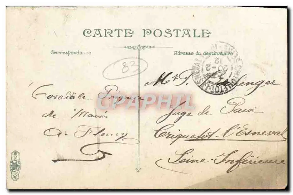 Toulon. Le Marché, cours Lafayette — scène de marché animée avec étal de fruits, éditeur L.V. & Cie, n° 2860 - Verso