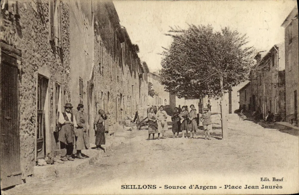 Séillons - Fonte de Argens - Praça Jean Jaurès — Edit. Bœauf - Frente