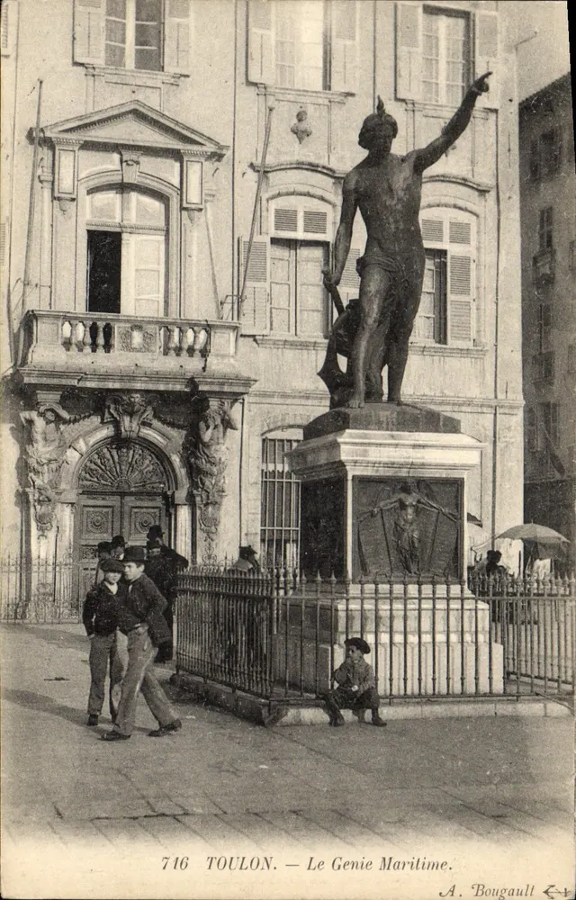 Toulon — O Gênio Marítimo — A. Bougault, n°716 - Frente