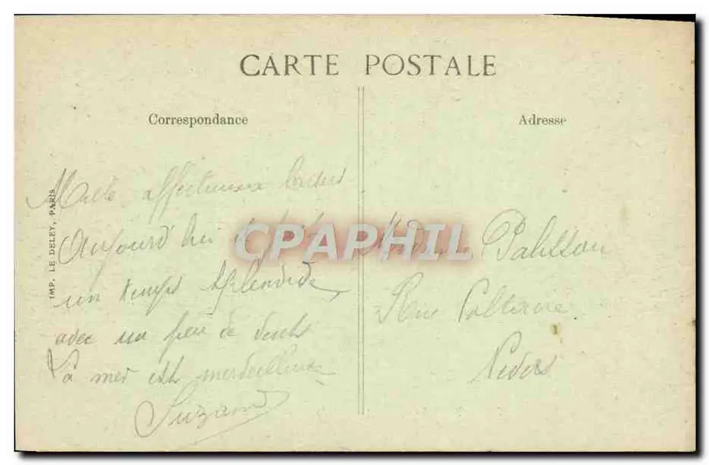 Toulon-Magaud — Pôr do Sol — Imp. Le Deley, Paris - Verso