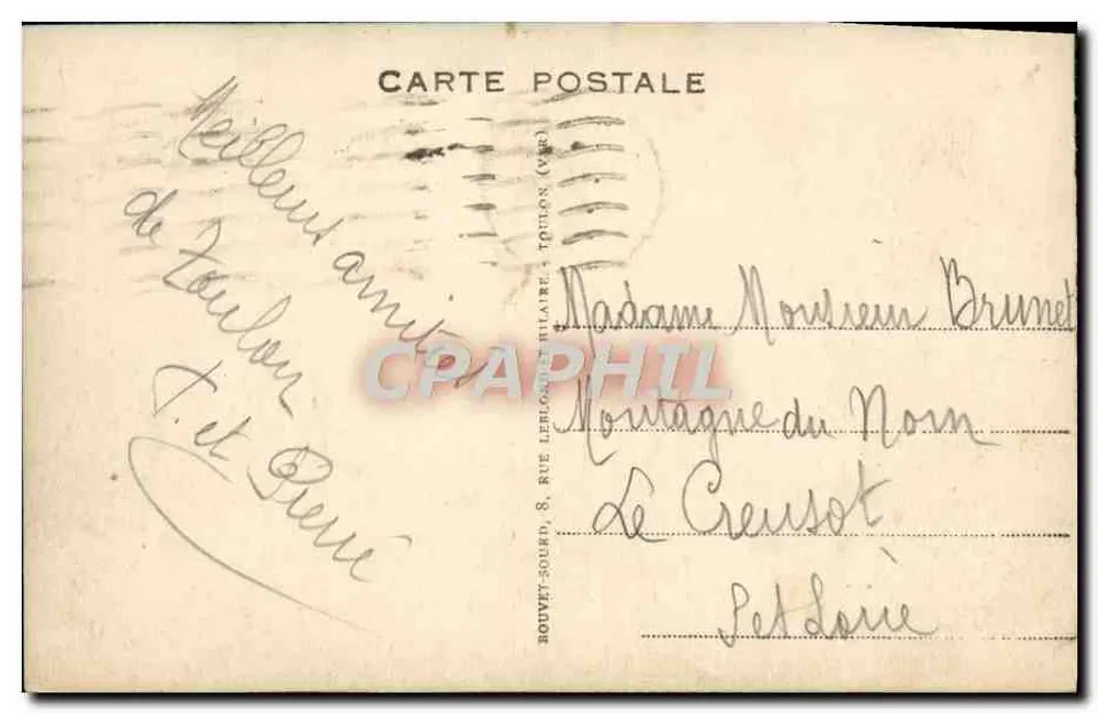 Toulon — Ein Stück des Hafens — Verlag Céline, Nr. 5 - Rückseite