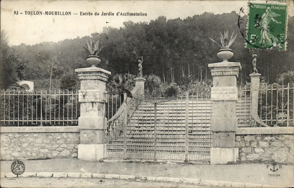 Toulon-Mourillon — Eingang zum Jardin d'Acclimatation — Agrarische Gesellschaft - Vorderseite