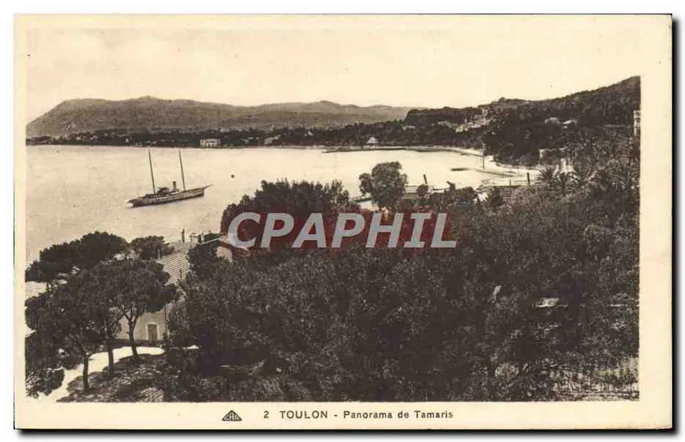 Toulon - Panorama de Tamaris — editor Cie des Arts Photographiques, Strasbourg-Schiltigheim, n°2 - Frente