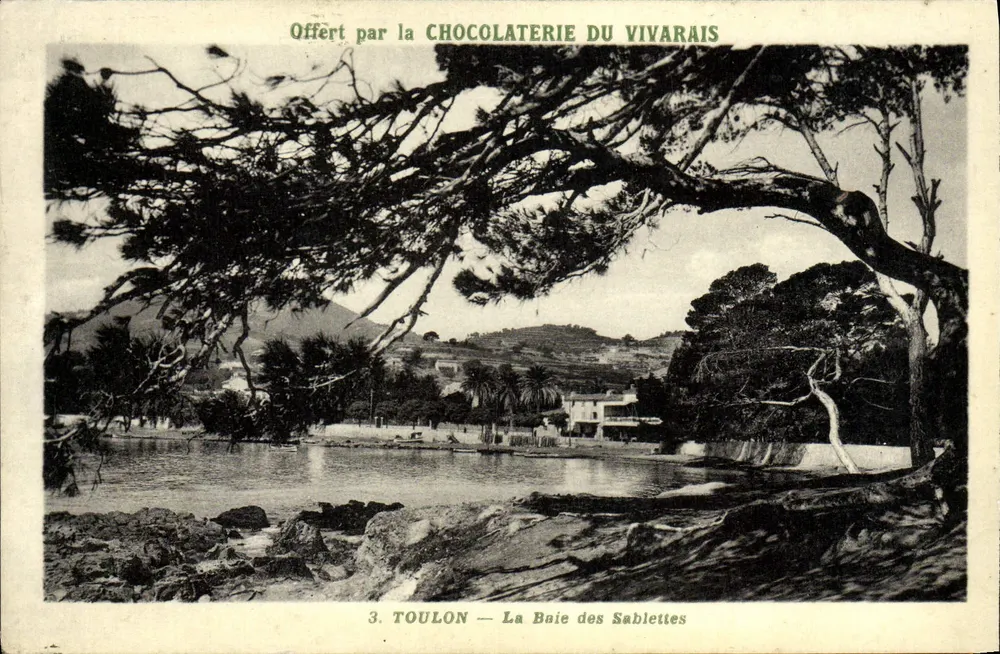 Toulon — A Baía das Sablettes — Ofertado pela Chocolateria do Vivaraïs - Frente