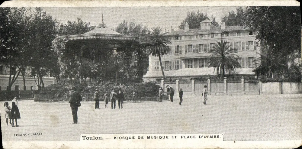 Toulon — Kiosque de musique et Place d'Armes — éditeur STAEREX, PARIS - Vorderseite