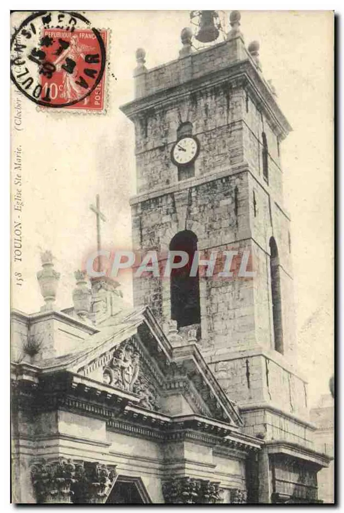 Toulon - Igreja de Santa Maria — Torre da Igreja — Editor desconhecido, n° 138 - Frente
