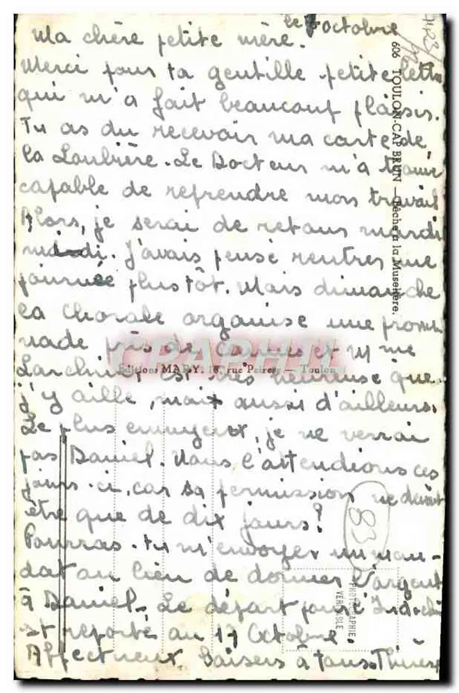 Ansicht der Küste — Felsen und Boote — Editions MARY, Nr. 668 - Rückseite