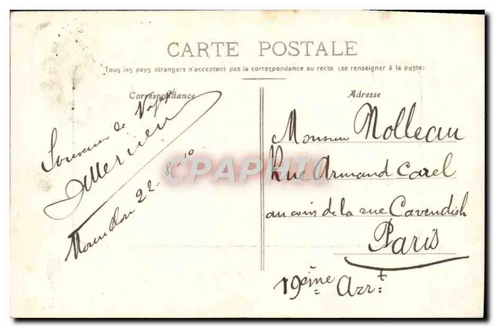 Toulon — Le Mourillon — Foto artística, calçadão Cronstadt - Verso