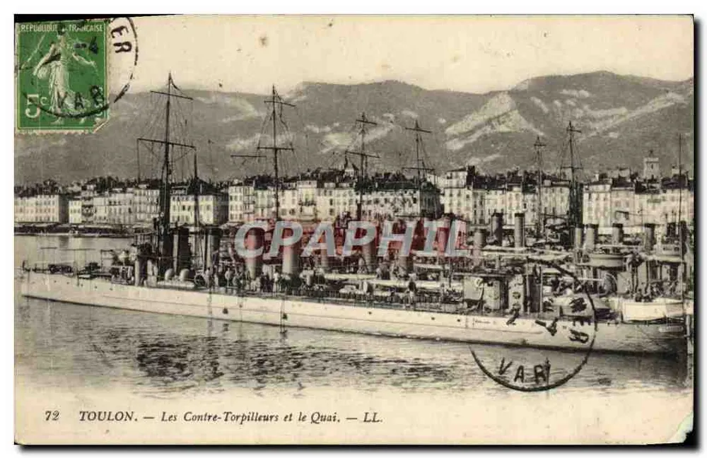 Toulon — Die Gegen-Torpedoboote und der Kai — LL. — Verlag LL. - Vorderseite