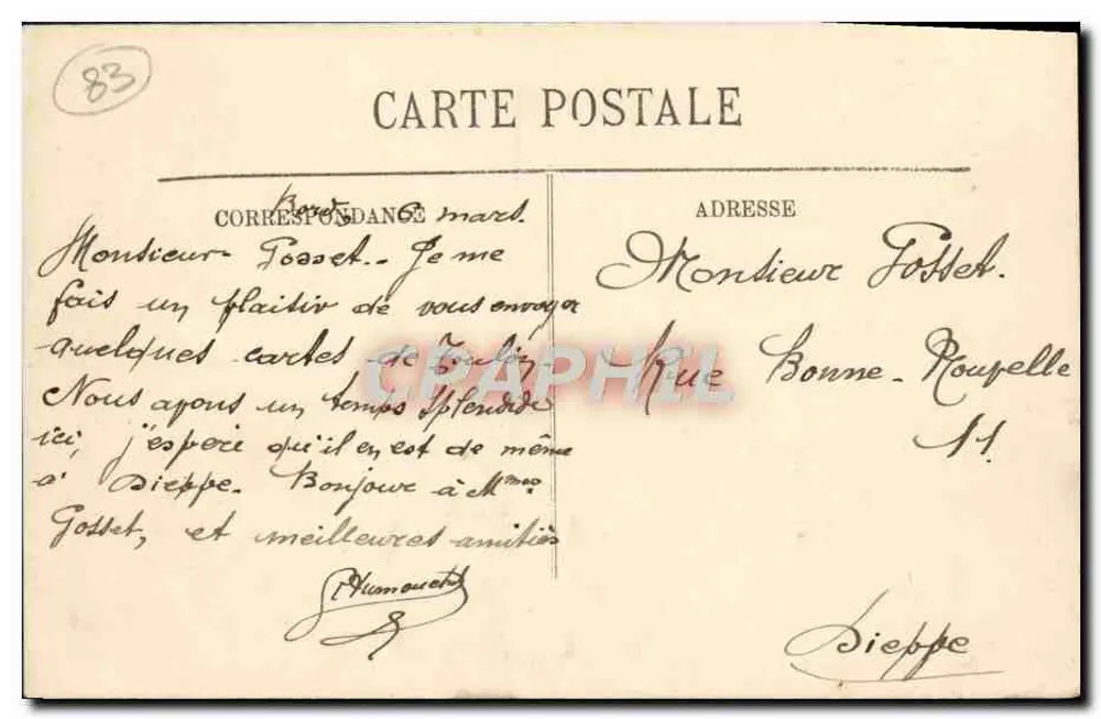 Toulon — Ansicht des Hafenviertels — LL - Rückseite