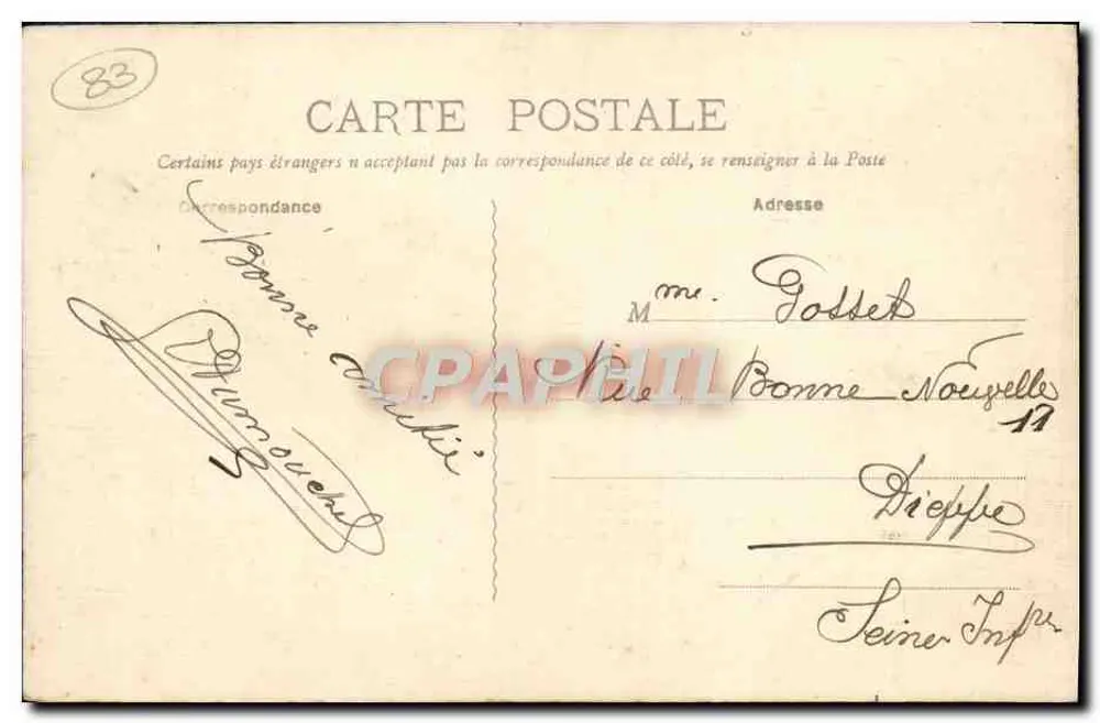 Toulon — Allées des Palmiers — Raffaelli - Rückseite
