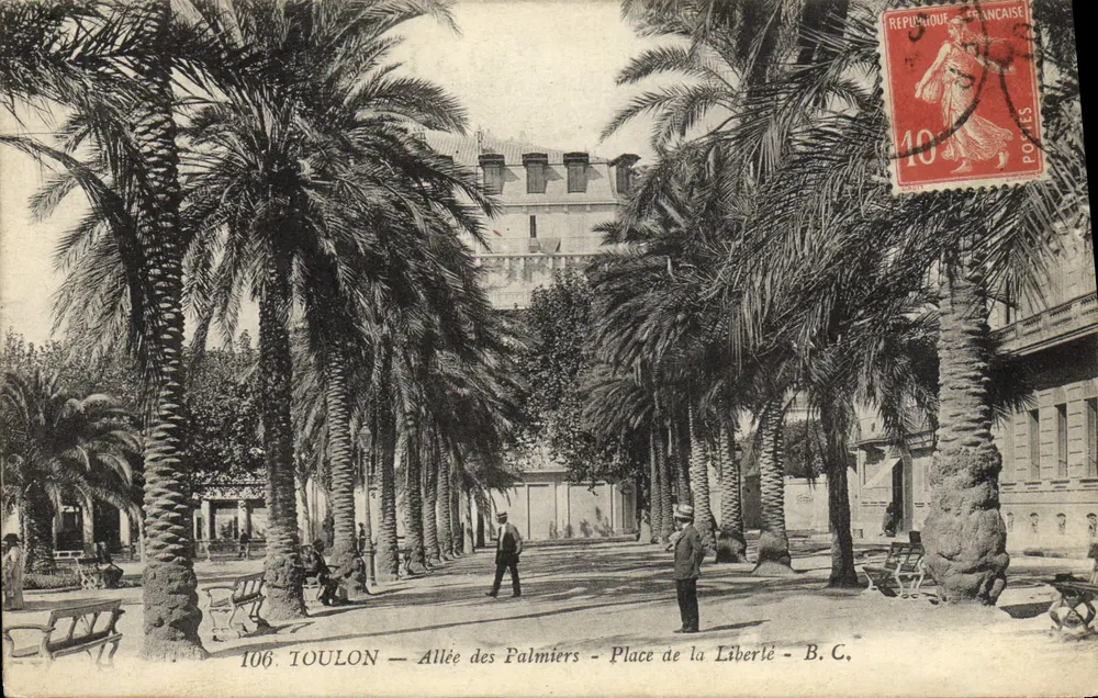 Toulon — Allée der Palmen - Platz der Freiheit — B.C. n°106 - Vorderseite