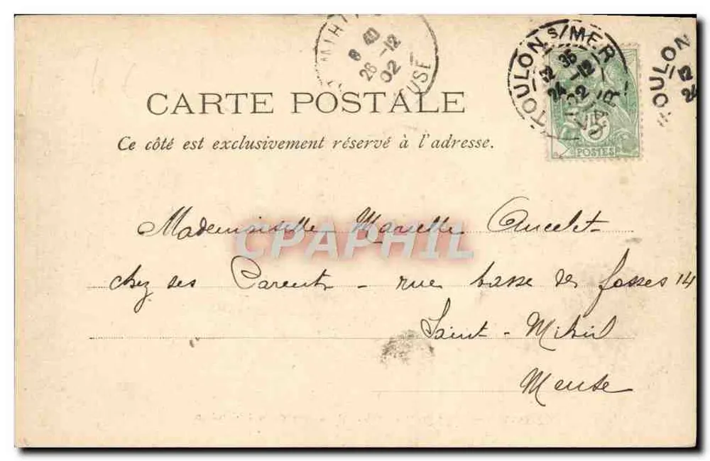 Toulon — Place de la Liberté. Monument de la Fédération — Marius Bar, Foto Toulon, Nr. 02 - Rückseite