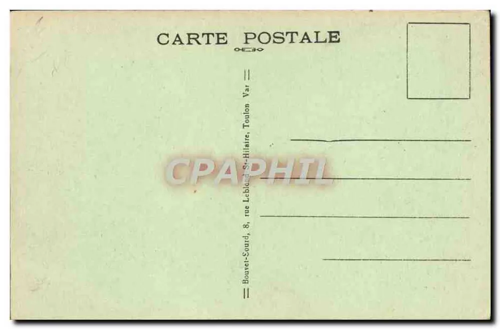 TOULON — La Butte de Méjean — Edit. B. S. n° 144 - Verso