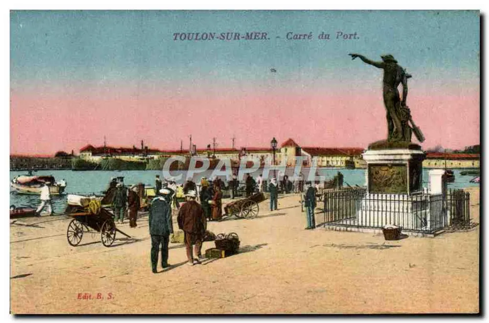 Toulon-sur-Mer — Platz am Hafen — Edit. B. S. - Vorderseite