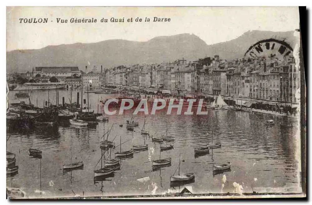 Toulon — Vue Générale du Quai et de la Darse — Éditeur : C. P. A. Toulon - Vorderseite