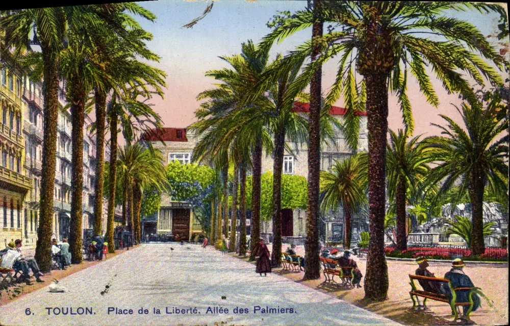Toulon. Place de la Liberté. Allée des Palmiers — n°6 - Vorderseite