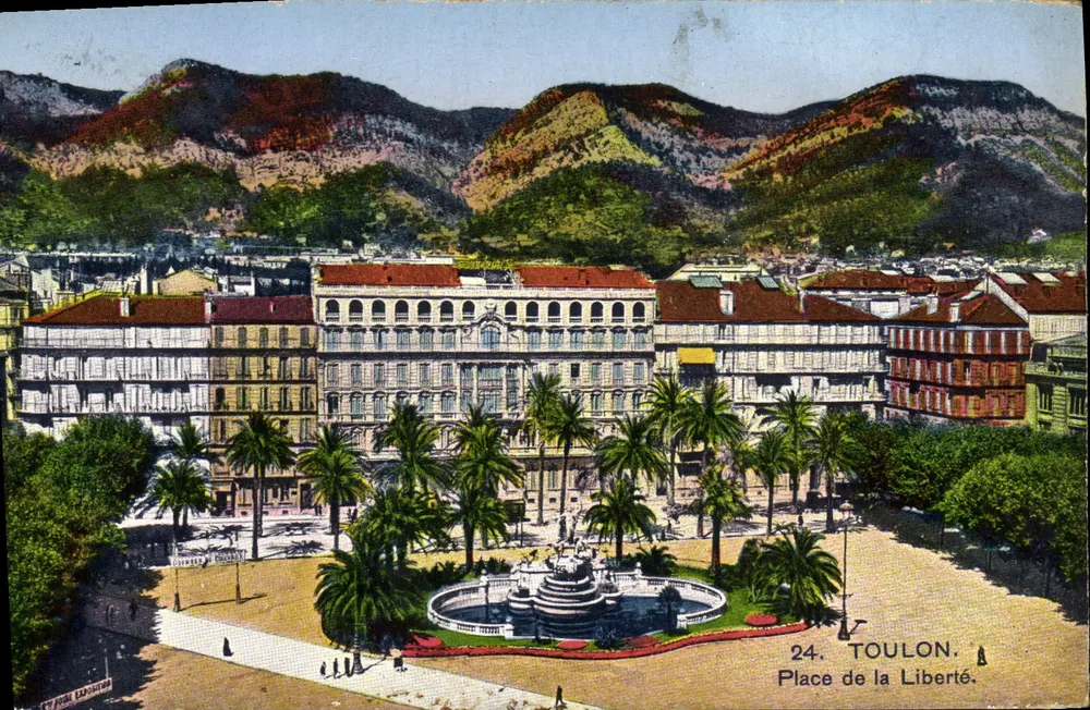 Toulon — Plaza de la Libertad — Editor Alsaciano, n°24 - Anverso