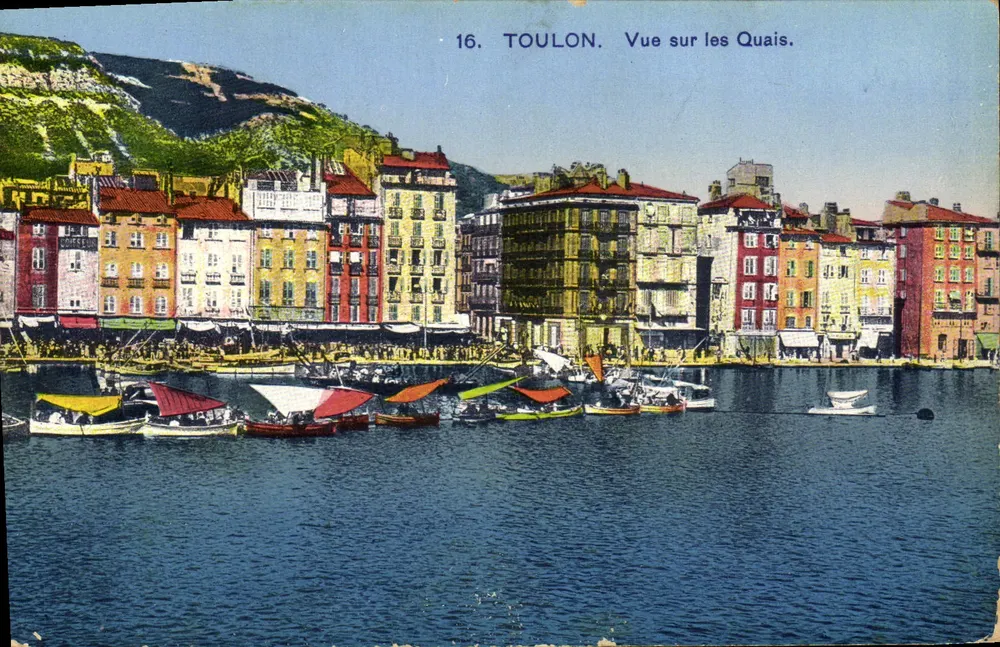 Toulon — Vista dos Quais — Impressão em Allassagne, n°16 - Frente