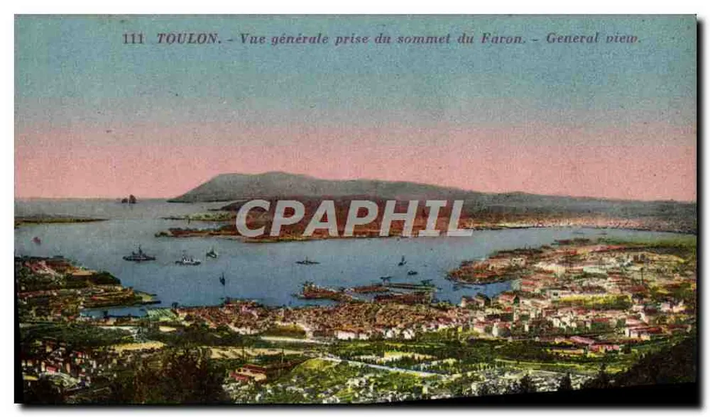 Toulon — Allgemeiner Blick vom Gipfel des Faron — Moderne Ansichtskarte n°111 - Vorderseite