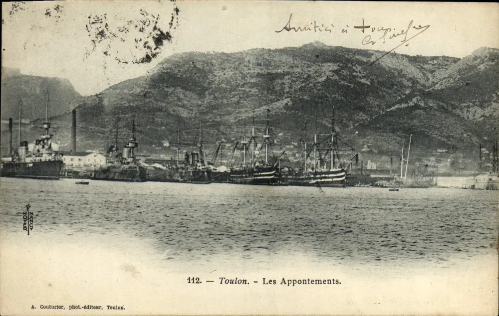 Toulon — Die Landungsbrücken — A. Couturier, Fotoverlag, Toulon, n°112 - Vorderseite