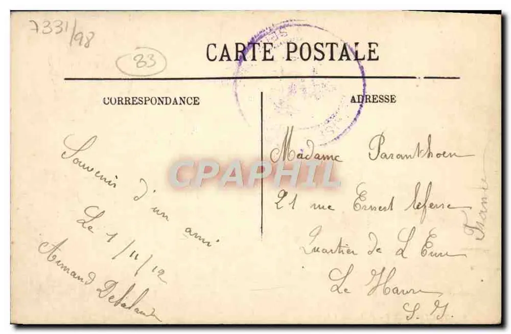 Toulon — La Ra(de) — LL. — 128 - Verso
