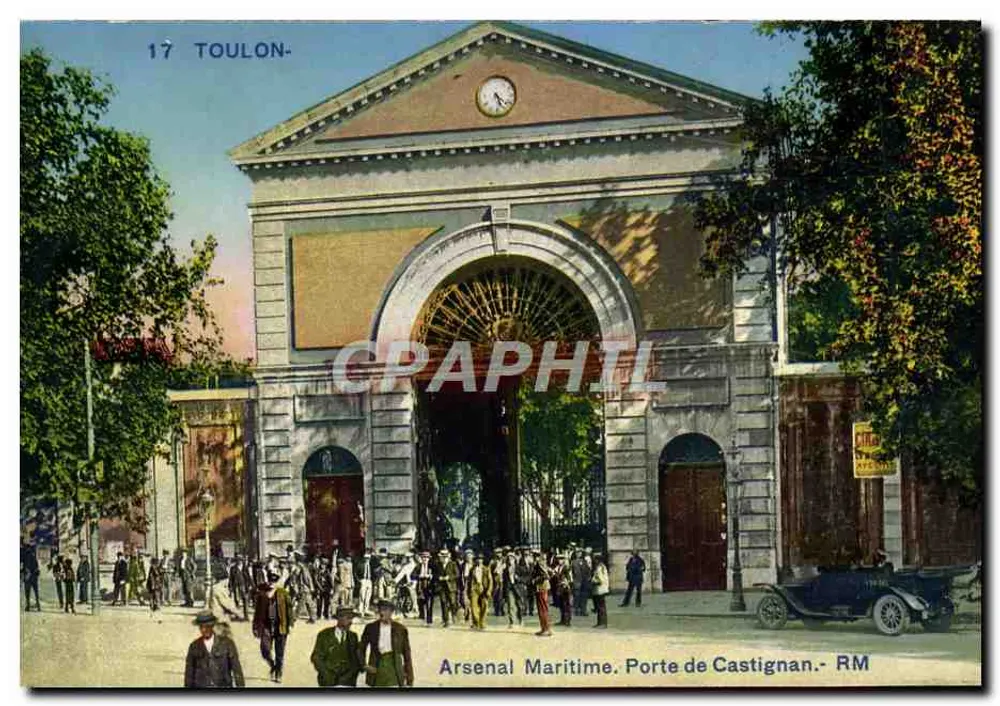 Toulon — Arsenal Maritime, Porte de Castignan — Édition d'Art Rostan & Munier, Nice - Recto