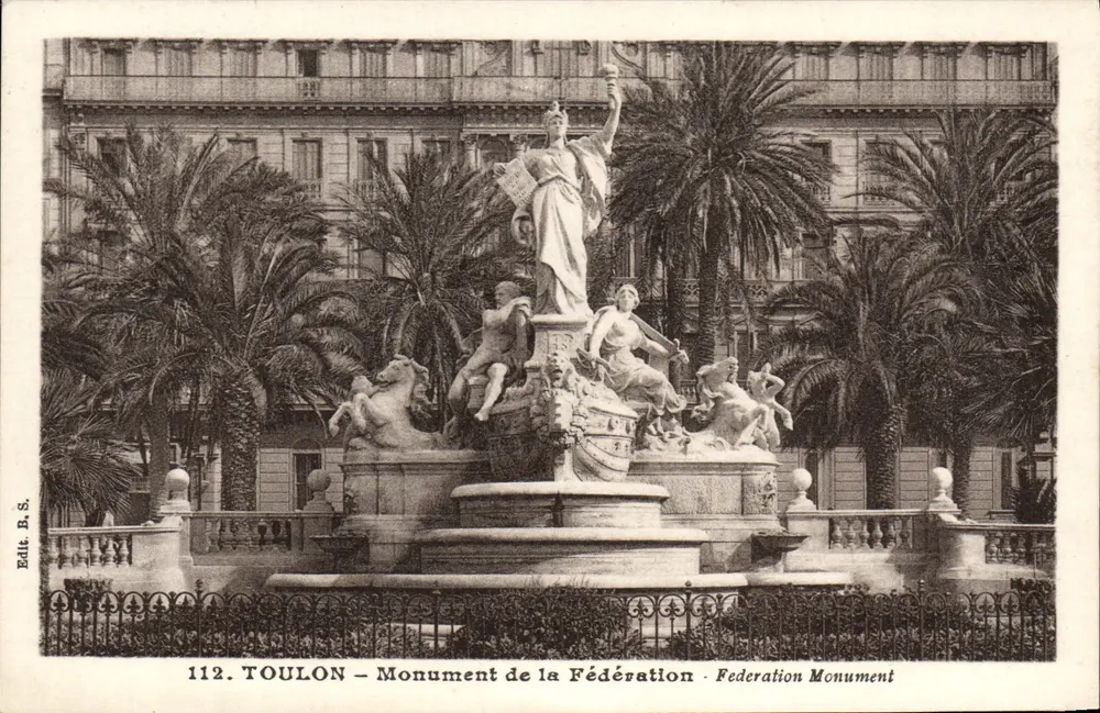 Toulon — Monument da Federação — Edit. B.S. n°112 - Frente