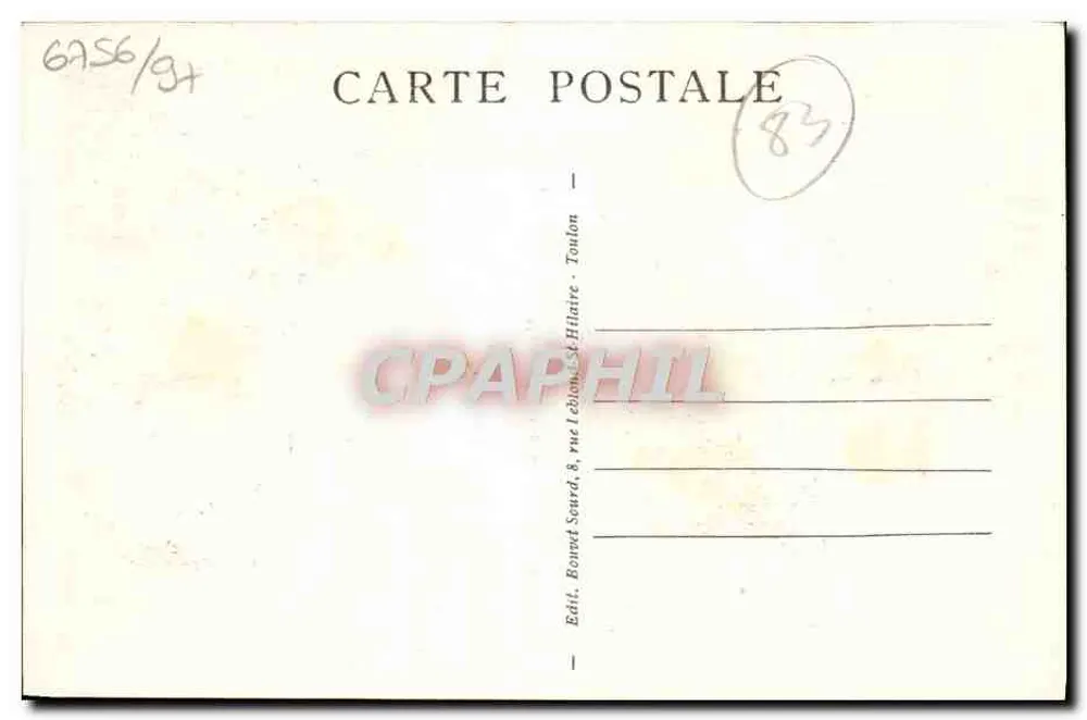 Toulon — Monument da Federação — Edit. B.S. n°112 - Verso