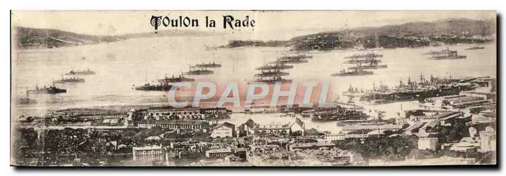 Poulon la Rade — vista panorâmica do porto com navios - Frente