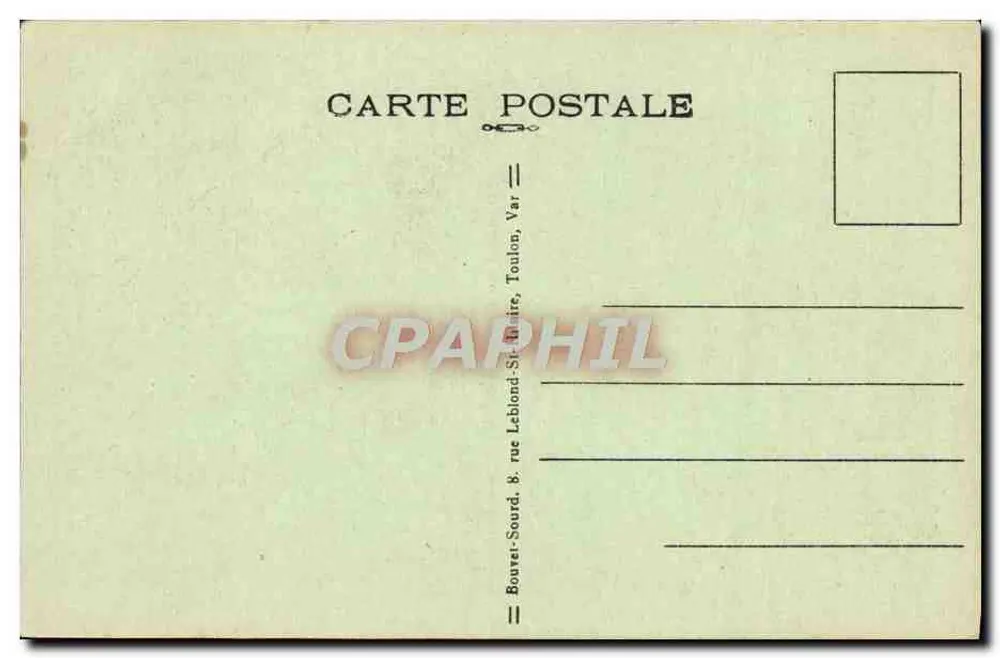 Toulon — Port-Gros — Das Schloss — Die Bucht — Verlag B.S. n°90 - Rückseite
