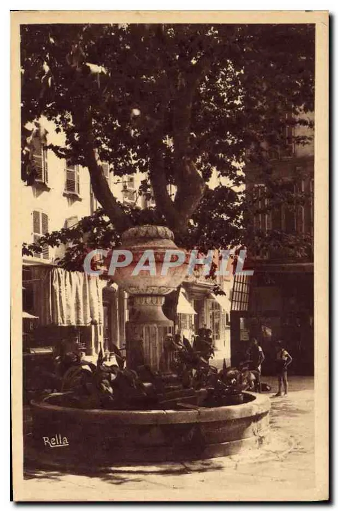 Fontäne der Place Suchet — Toulon — Sammlung 'RELLA' — Die Varoise-Küste - Vorderseite