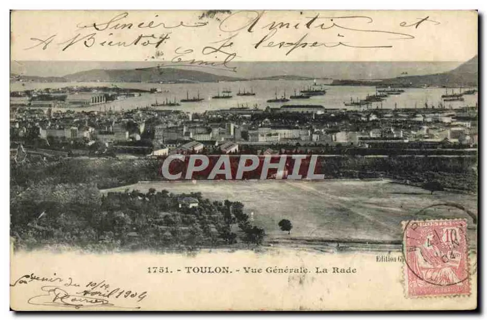 Toulon - Vista Geral. A Baía — Edição G. P. G. (nº 1751) - Frente