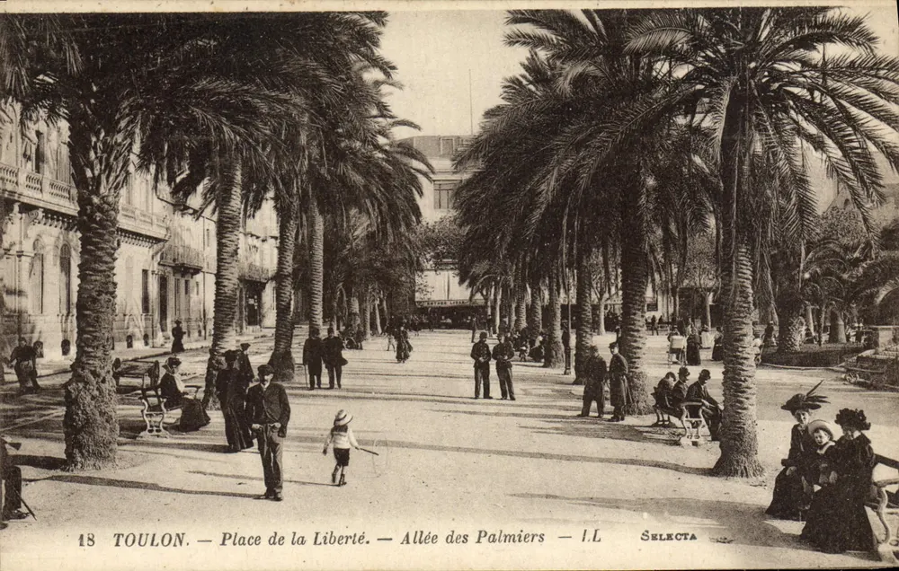 Toulon — Place de la Liberté — Allée des Palmiers — I.L. — Selecta - Vorderseite