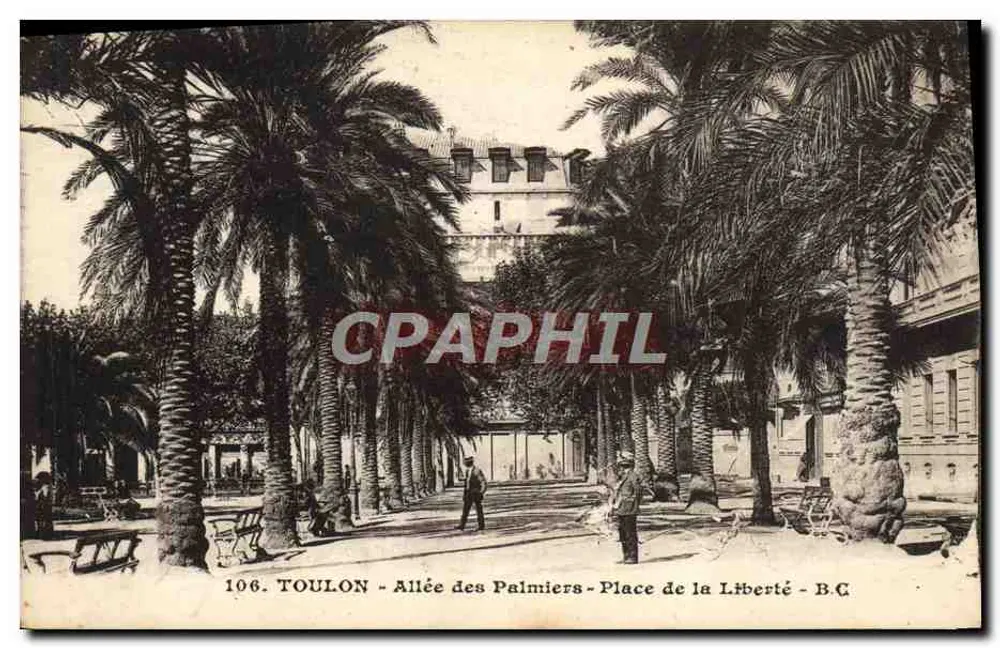Toulon - Avenue der Palmen - Platz der Freiheit - B.C. - Vorderseite