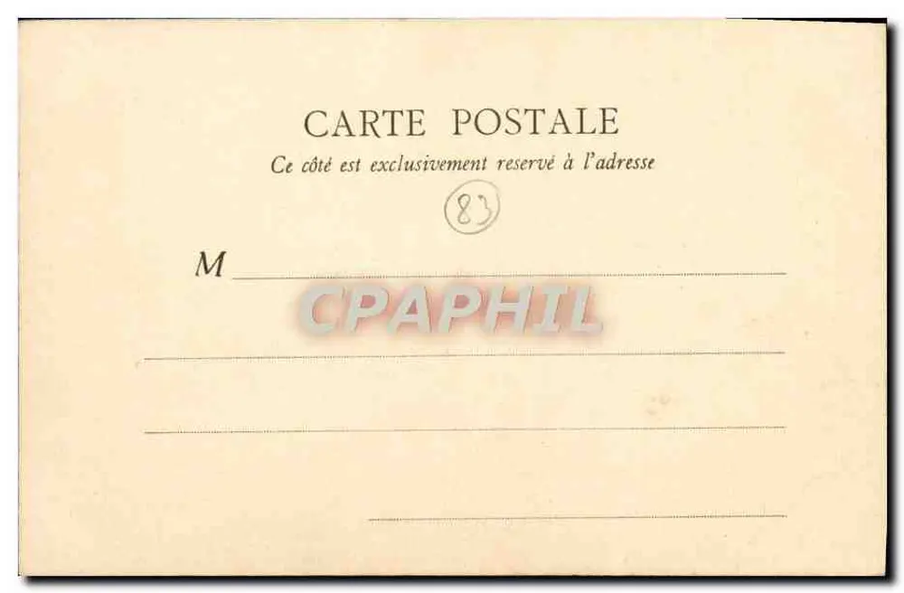 Toulon — Navio de couraça na enseada — B.F. Paris - Verso