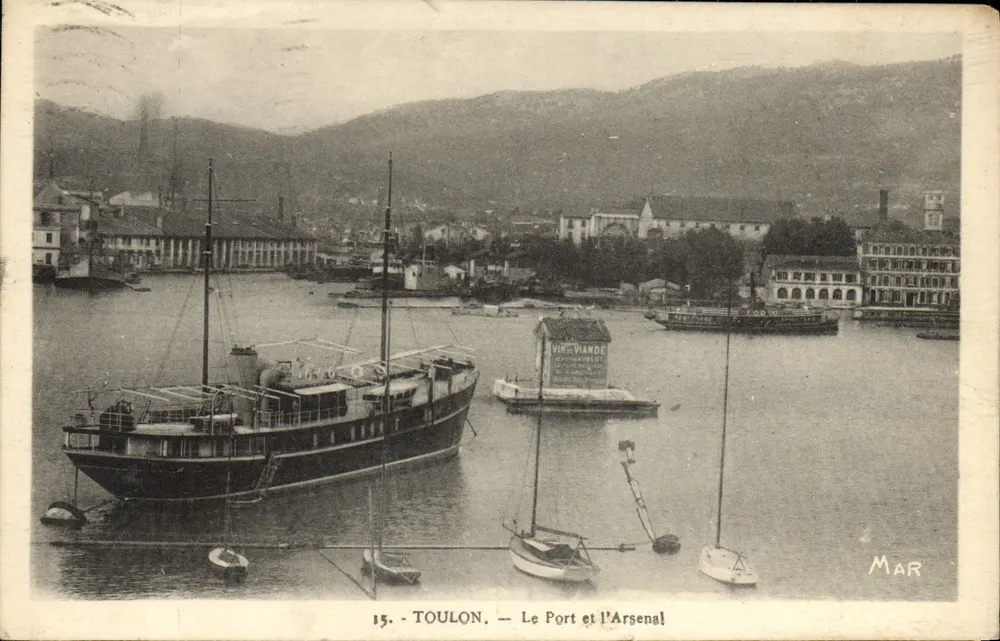Toulon — Der Hafen und das Arsenal — Edition Bonnard Toulon Nr. 15 - Vorderseite