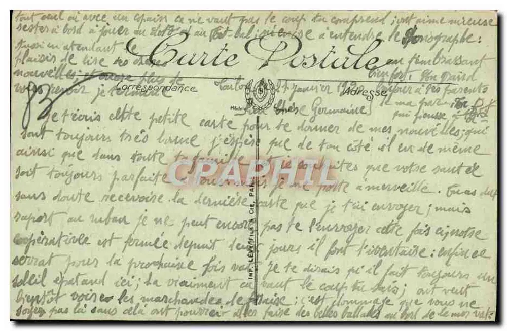 Ein Gruß aus Toulon — Blick auf den Hafen mit einem Matrosen — Verlag LL. - Rückseite
