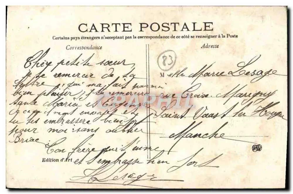 Toulon — Pointe St-Mitre — Pl. d'Armes, Toulon - Verso