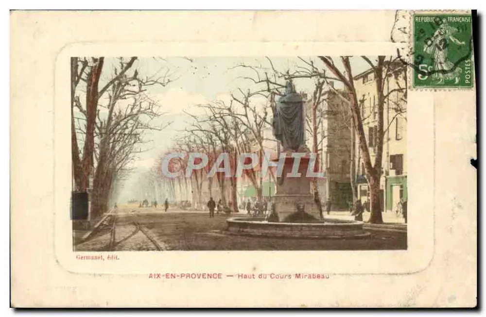 AIX-EN-PROVENCE — Alto do Cours Mirabeau — Germanel, editor - Frente